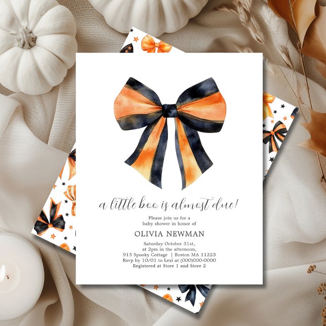 Halloween Black Orange Coquette Bow Babydusche (Von Creator hochgeladen)