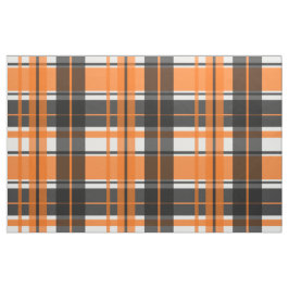Halloween Black Orange White Kariert Stoff