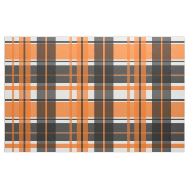 Halloween Black Orange White Kariert Stoff (Fat Quarter (45,7 x 55,9 cm))