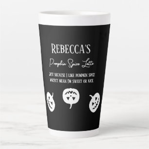 Halloween Black Pumpkin Gewürz Sweet oder Nice Milchtasse