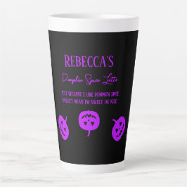 Halloween Black Pumpkin Gewürz Sweet oder Nice Milchtasse