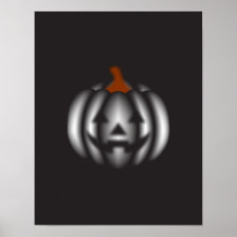 Halloween black pumpkin  poster