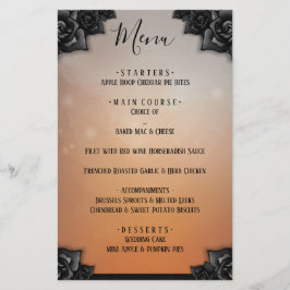 Halloween Black Rose & Orange Menu