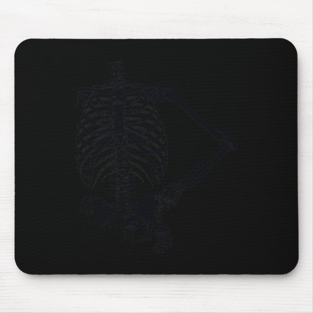 Halloween Black Skeleton Hand auf Angesagt Mousepad (Vorne)