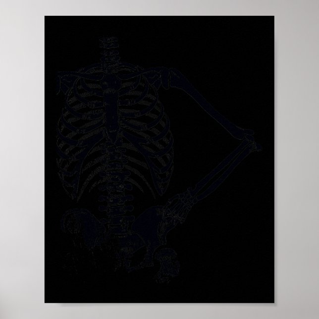 Halloween Black Skeleton Hand auf Angesagt Poster (Vorne)