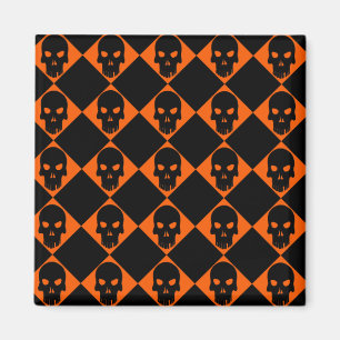Halloween Black Skull Magnet