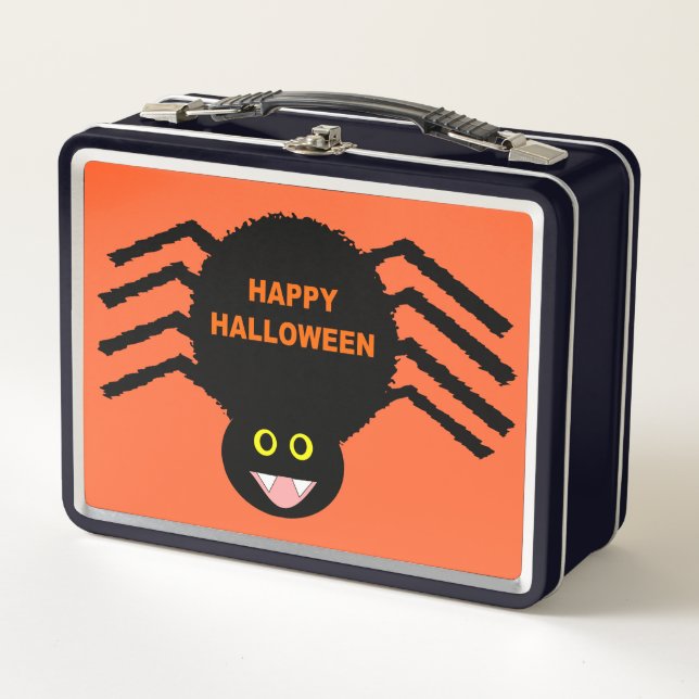 Halloween Black Spdier Metal Lunchbox (Vorderseite)