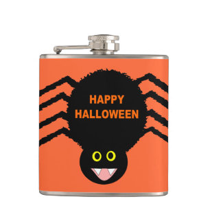 Halloween Black Spiask Flachmann