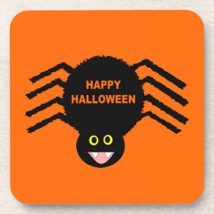 Halloween Black Spider Cork Untersetzer