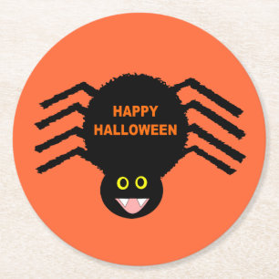 Halloween Black Spider Paper Untersetzer
