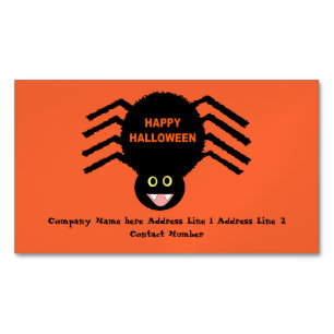 Halloween Black Spider Personalisiert Magnetische Visitenkarte