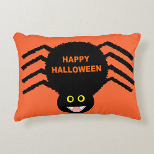 Halloween Black Spider Pillow Dekokissen