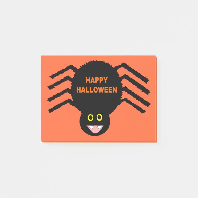 Halloween Black Spider Post es notiert Pad Post-it Klebezettel (Vorderseite)