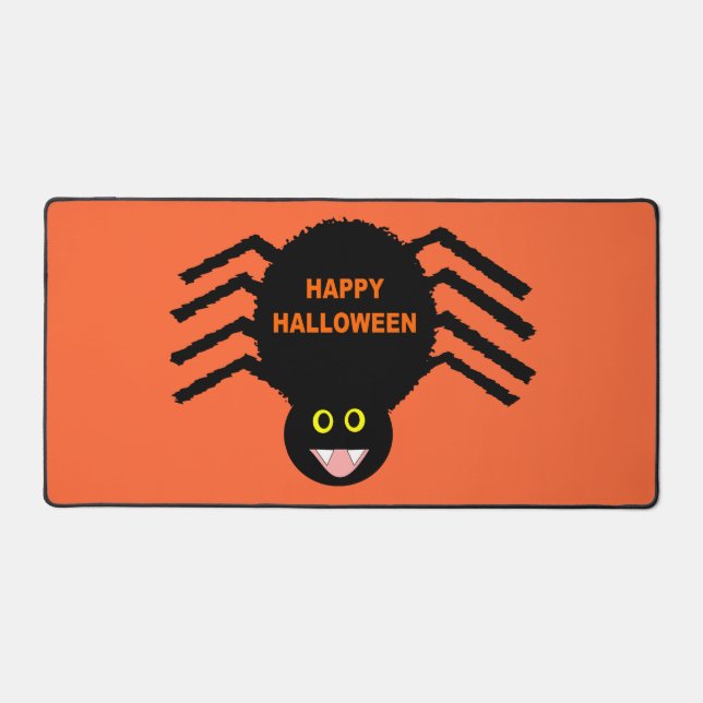 Halloween Black Spider Schreibtischunterlage (Vorderseite)