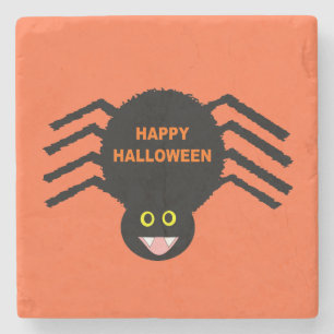 Halloween Black Spider Stone Untersetzer