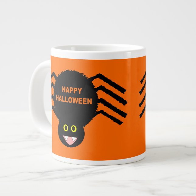 Halloween Black Spider Tasse (Vorderseite Links)