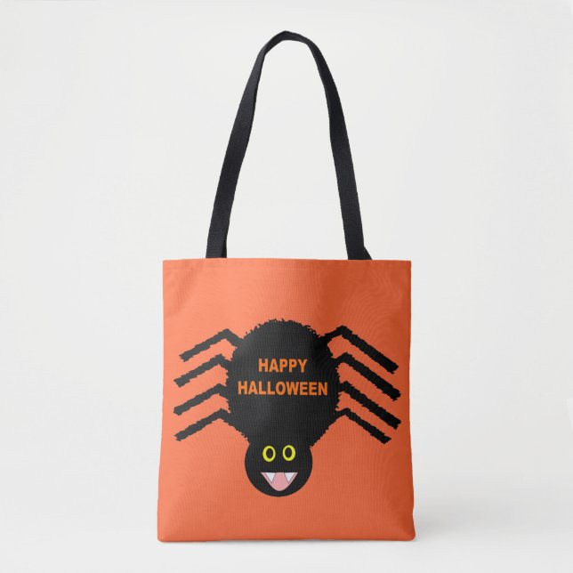 Halloween Black Spider Tote Bag (Vorderseite)