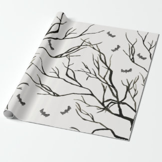 Halloween Black Tree Geschenkpapier