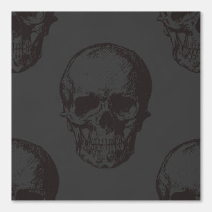 Halloween Black/Warm Gray Skulls Tapete