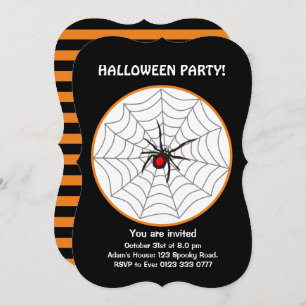 Halloween Black Widow Spider Einladung
