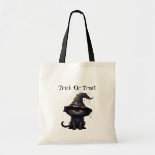 Halloween Black Witchy Kitten Cat Witz Tragetasche