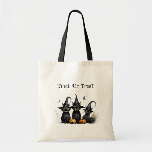 Halloween Black Witchy Kittens Cat Hexe Tragetasche