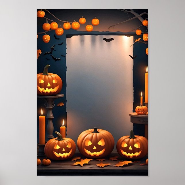 Halloween Blank Invitation Poster Frame #13 (Vorne)