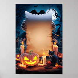 Halloween Blank Invitation Poster Frame #14