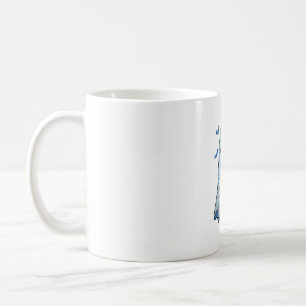 Halloween Blaues Denim Gespenst und Katze Kaffeetasse