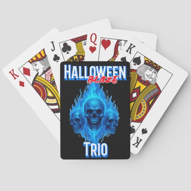 Halloween Blaze Trio Spielkarten (Rückseite)