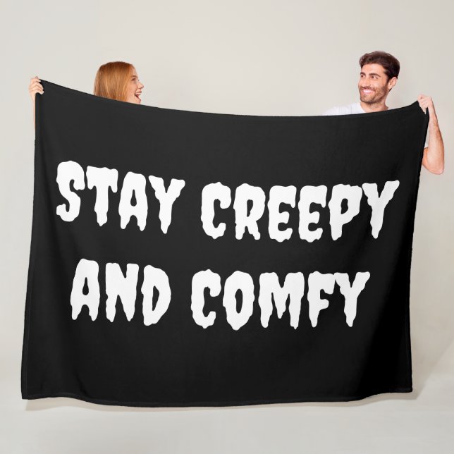 Halloween bleibe Creepy and Comfy Fleecedecke (Beispiel)