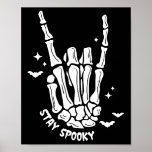 Halloween, bleibe Skeleton Poster