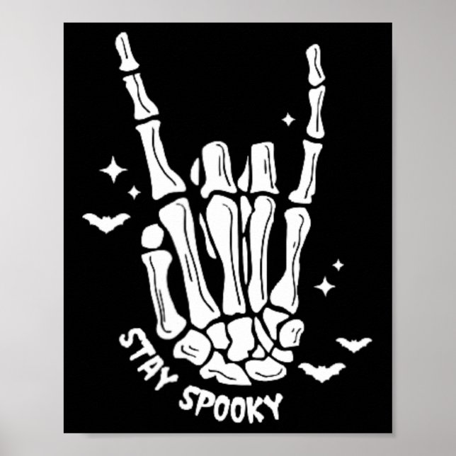 Halloween, bleibe Skeleton Poster (Vorne)