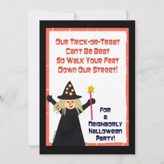 Halloween-Block-Party Einladung