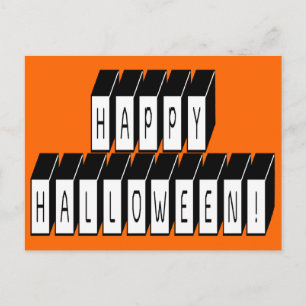 Halloween-Block Postkarte