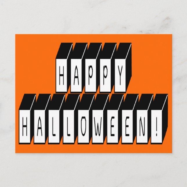 Halloween-Block Postkarte (Vorderseite)