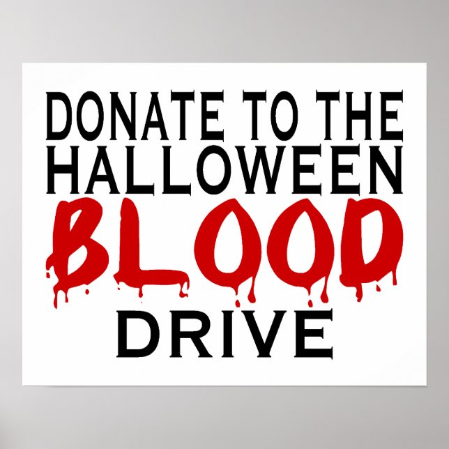Halloween Blood Drive Poster (Vorne)