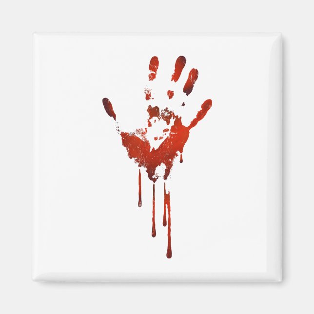 Halloween Bloody Hand Druckkostüm Zombie Outfit Magnet (Vorne)
