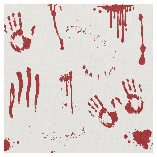 Halloween Bloody Handprints und Blood Spritzer Stoff (Nahaufnahme)