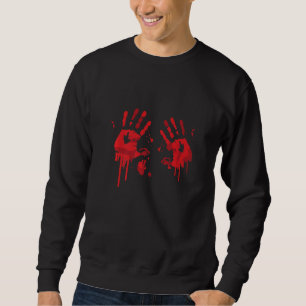 Halloween Bloody Hands Blood Splash Blutkostüm Sweatshirt
