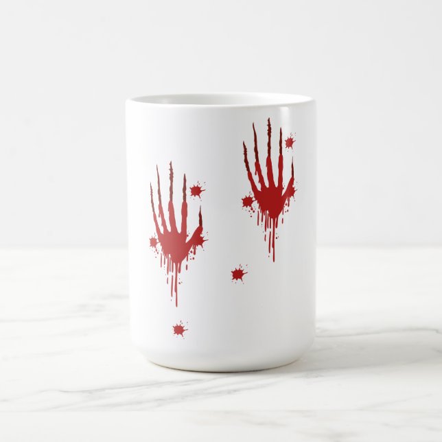"Halloween Bloody Hands Tasse - Beängstigender Spr (Mittel)