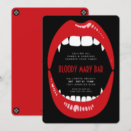 Halloween Bloody Mary Vampire Einladung