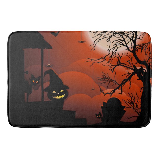 Halloween Bloody Moonlight Nightmare Badematte (Vorderseite)