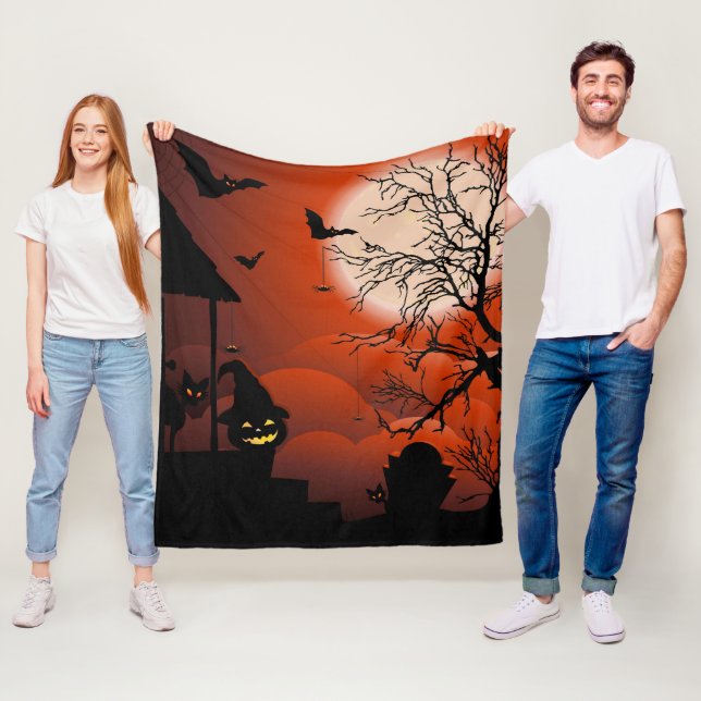Halloween Bloody Moonlight Nightmare Fleecedecke (Beispiel)