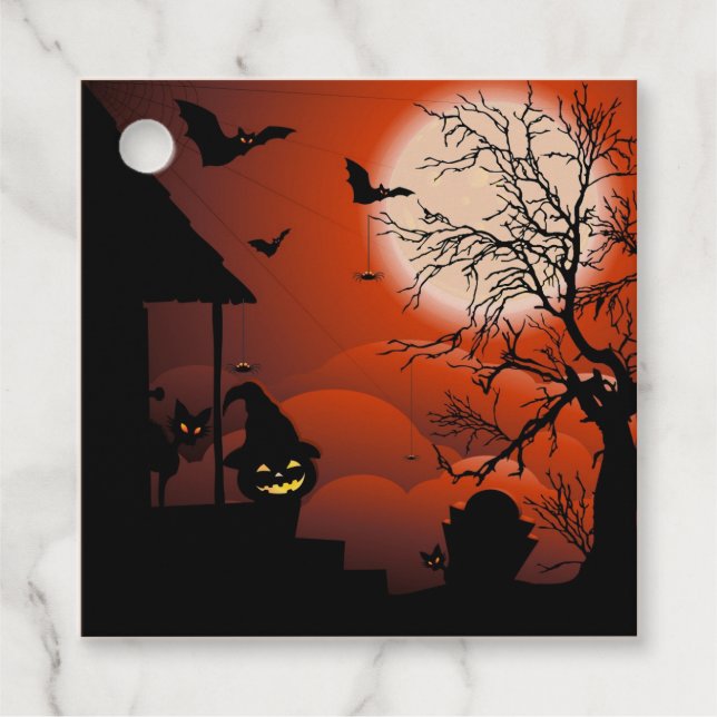 Halloween Bloody Moonlight Nightmare Geschenkanhänger (Vorderseite)