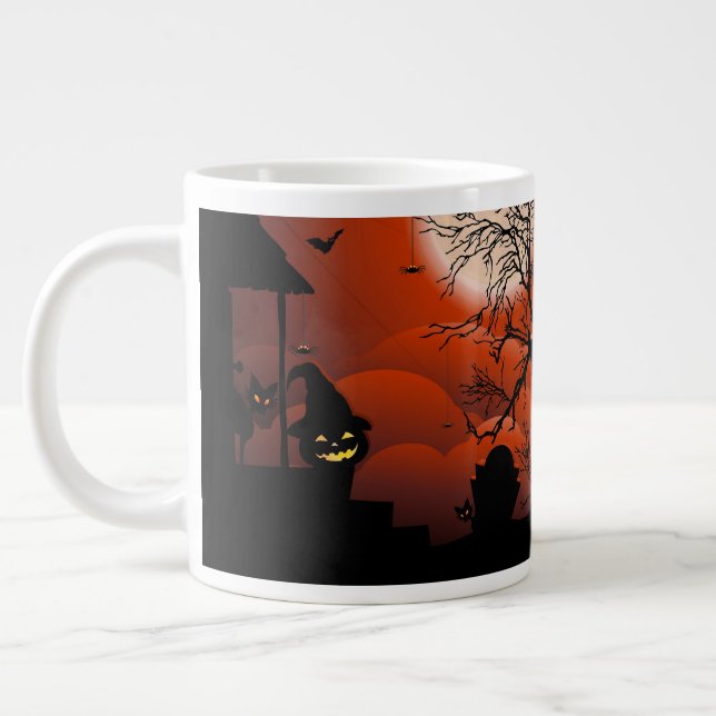 Halloween Bloody Moonlight Nightmare Jumbo-Tasse (Links)