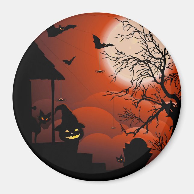 Halloween Bloody Moonlight Nightmare Magnet (Vorne)