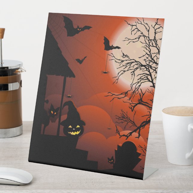 Halloween Bloody Moonlight Nightmare Sockelschild (In Situ)