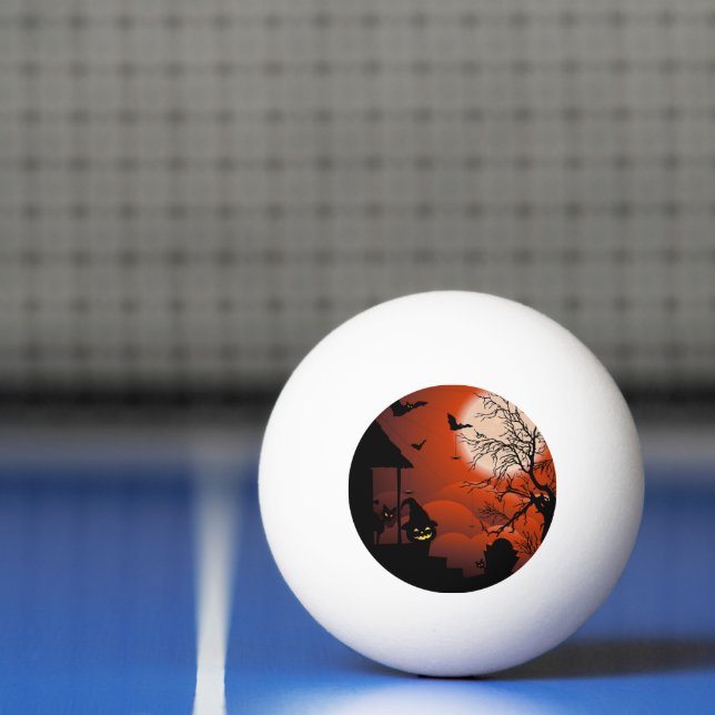 Halloween Bloody Moonlight Nightmare Tischtennisball (Netto)