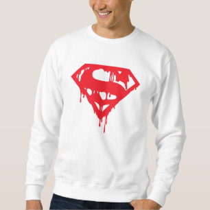 Halloween Bloody Super Letter Print "S" Sweatshirt
